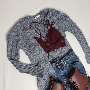Light blue gray cardigan